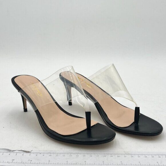 XYD Women Fashion Thong Mid Heel Sandals Casual Flip Flops Open Almond Toe Daily - Picture 2 of 7